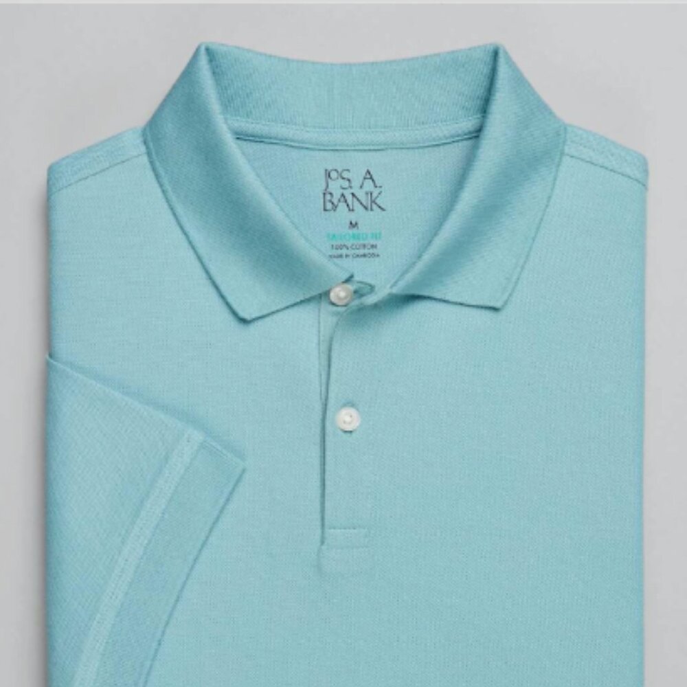 Jos. A. Bank Tailored Fit Solid Pique Polo